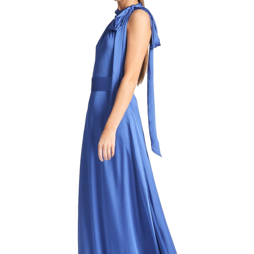 Sachin + Babi Cobalt Blue Maxi Dress with Shoulder Tie